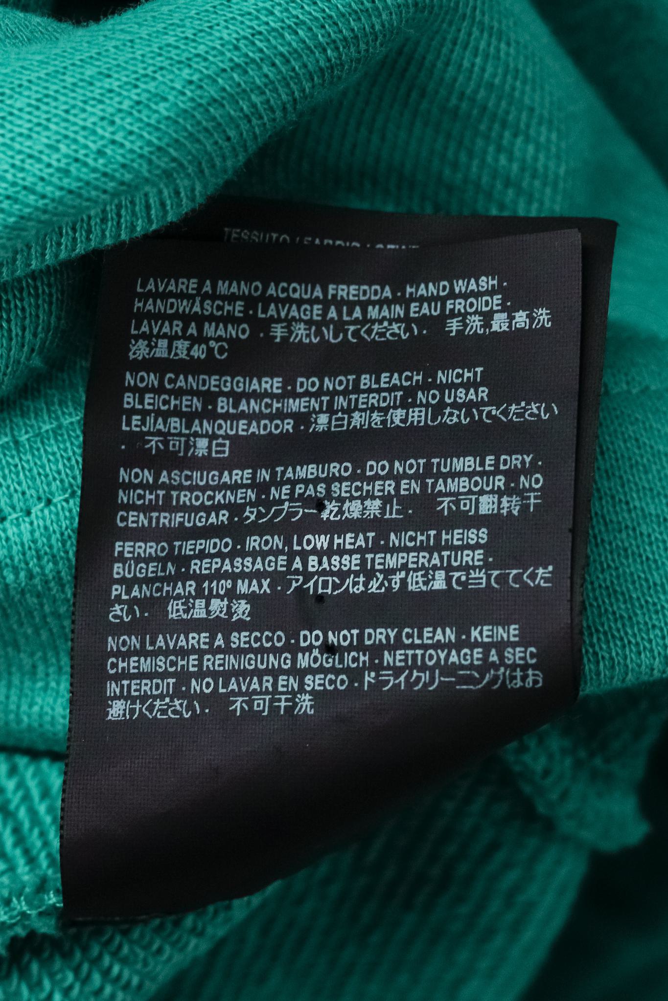 Balenciaga Blue Cotton French Terry Crop Hoodie