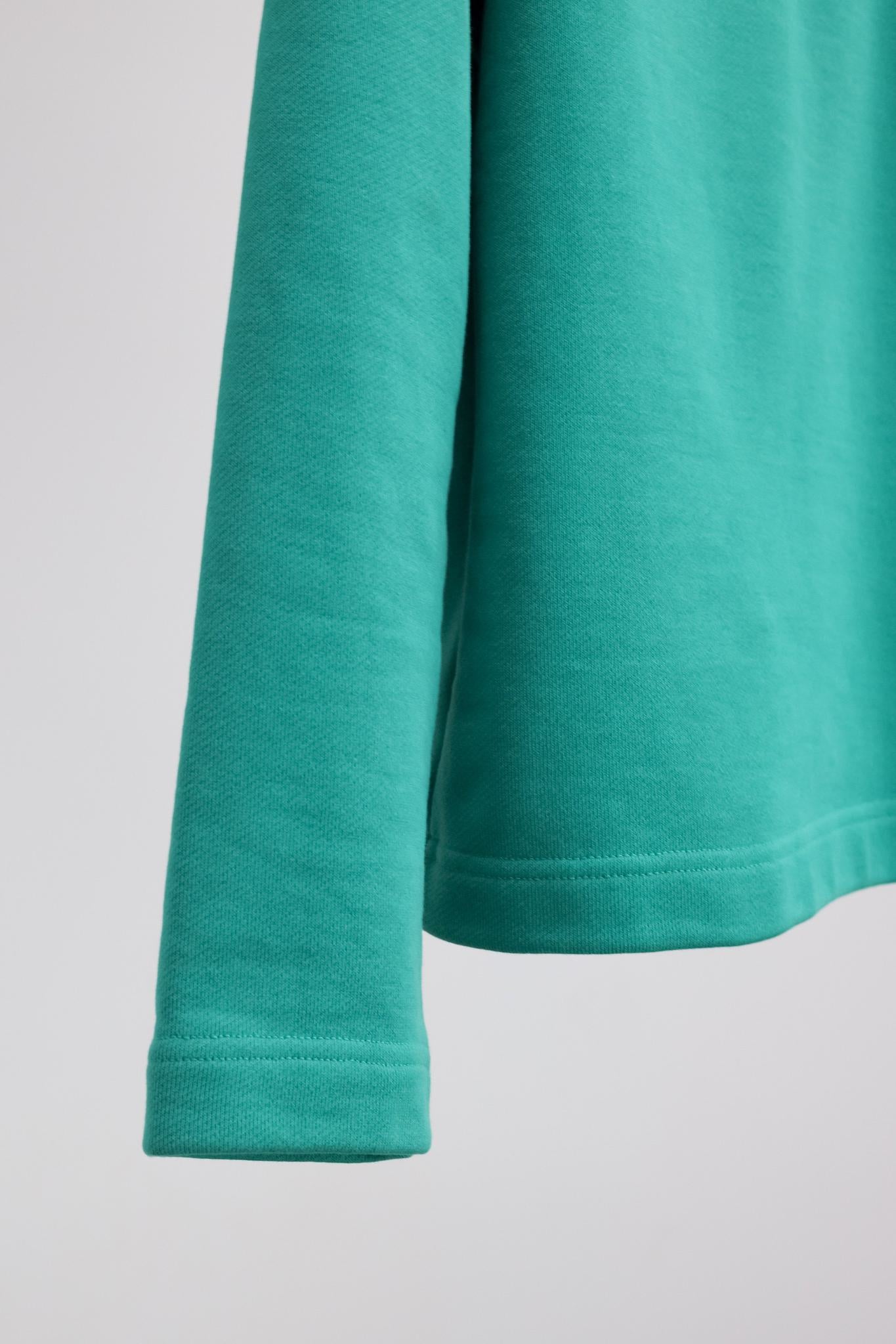 Balenciaga Blue Cotton French Terry Crop Hoodie