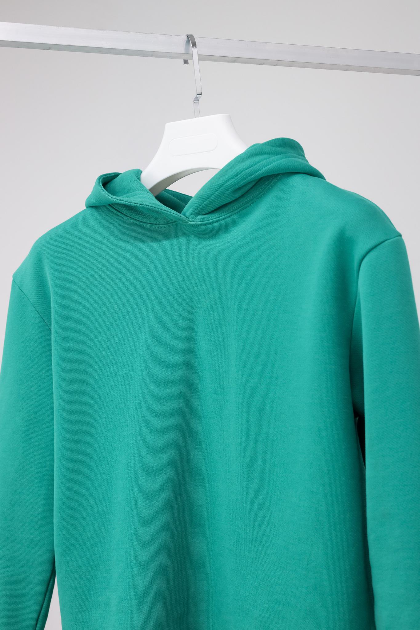 Balenciaga Blue Cotton French Terry Crop Hoodie