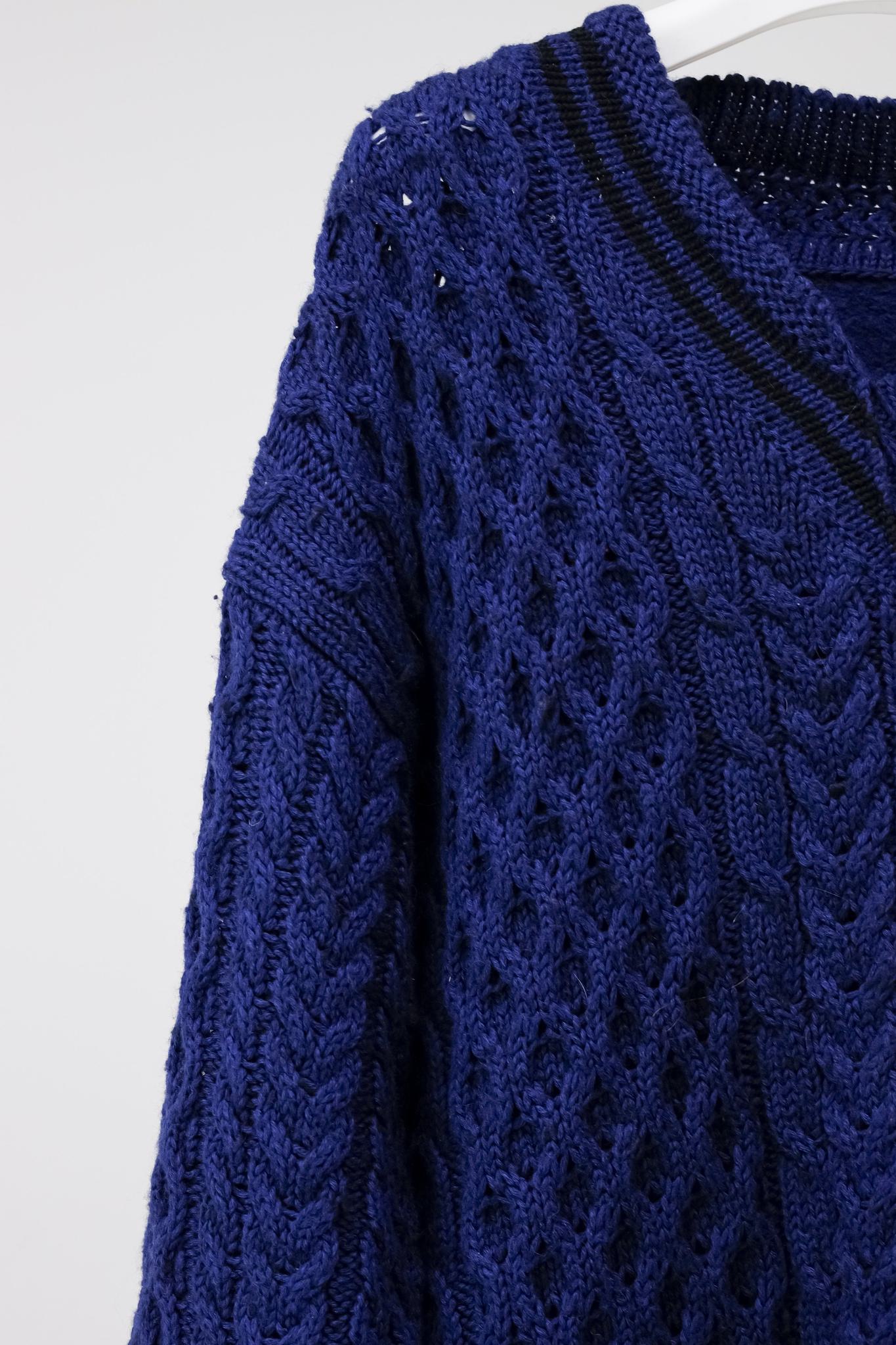 Maison Margiela Deconstructed Cable Knit Jumper