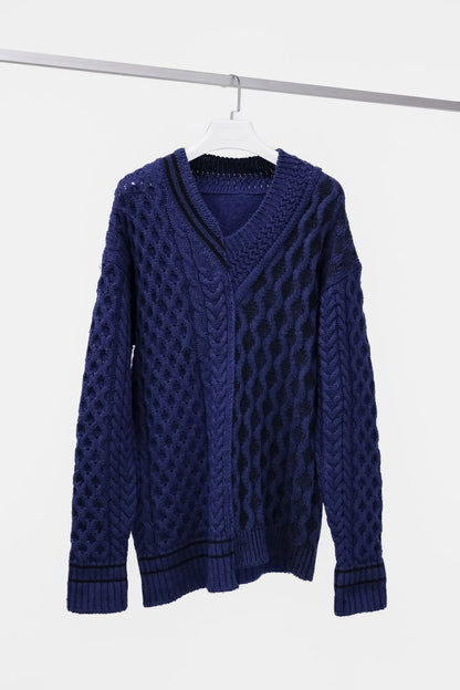 Maison Margiela Deconstructed Cable Knit Jumper