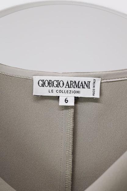 Giorgio Armani Beige Cowl Neck Tank