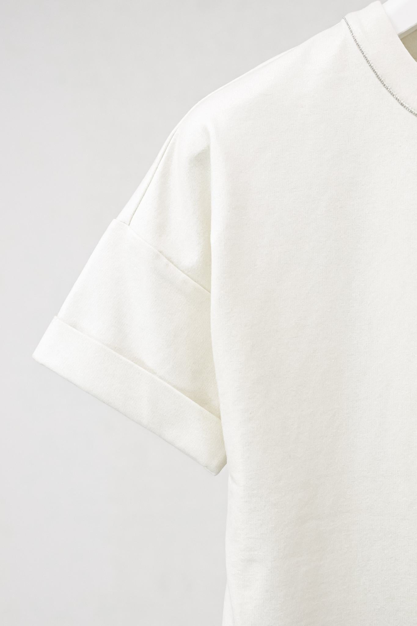 Peserico Cream Metallic Layered Tee