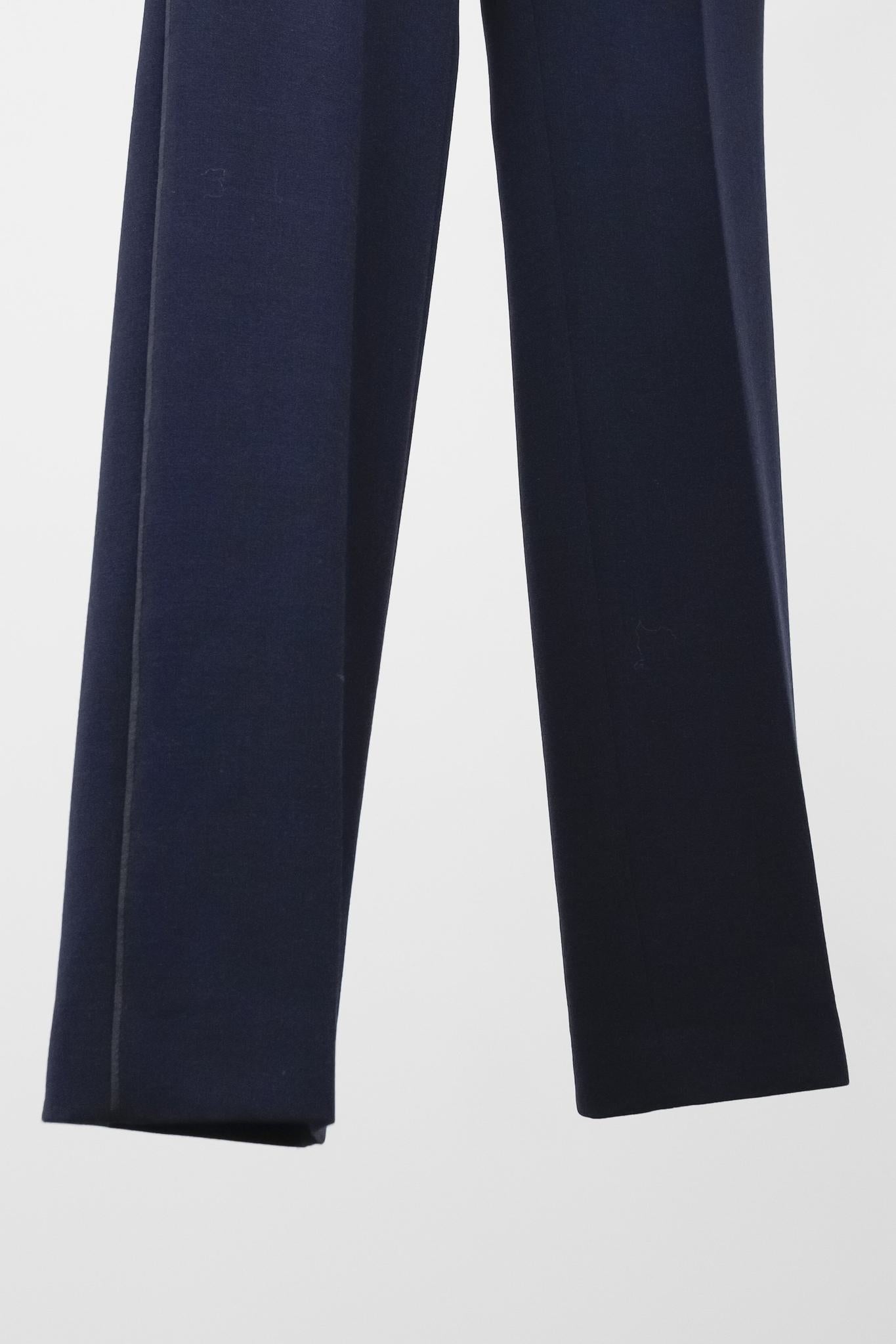 Akris Navy Tuxedo Trouser