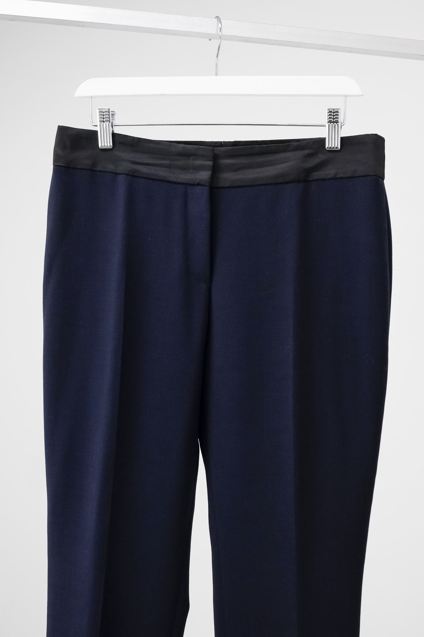 Akris Navy Tuxedo Trouser