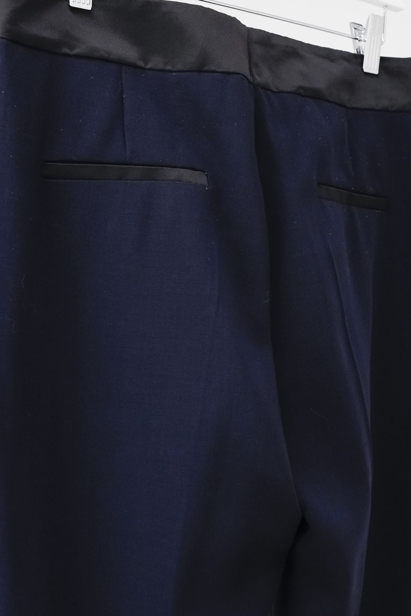 Akris Navy Tuxedo Trouser