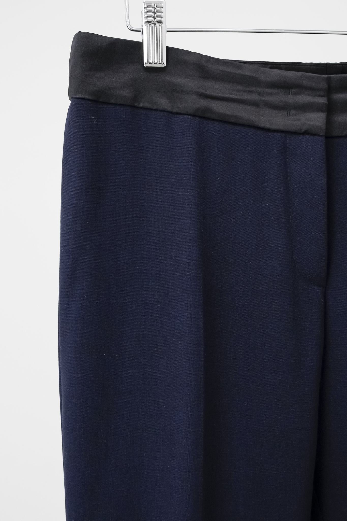 Akris Navy Tuxedo Trouser