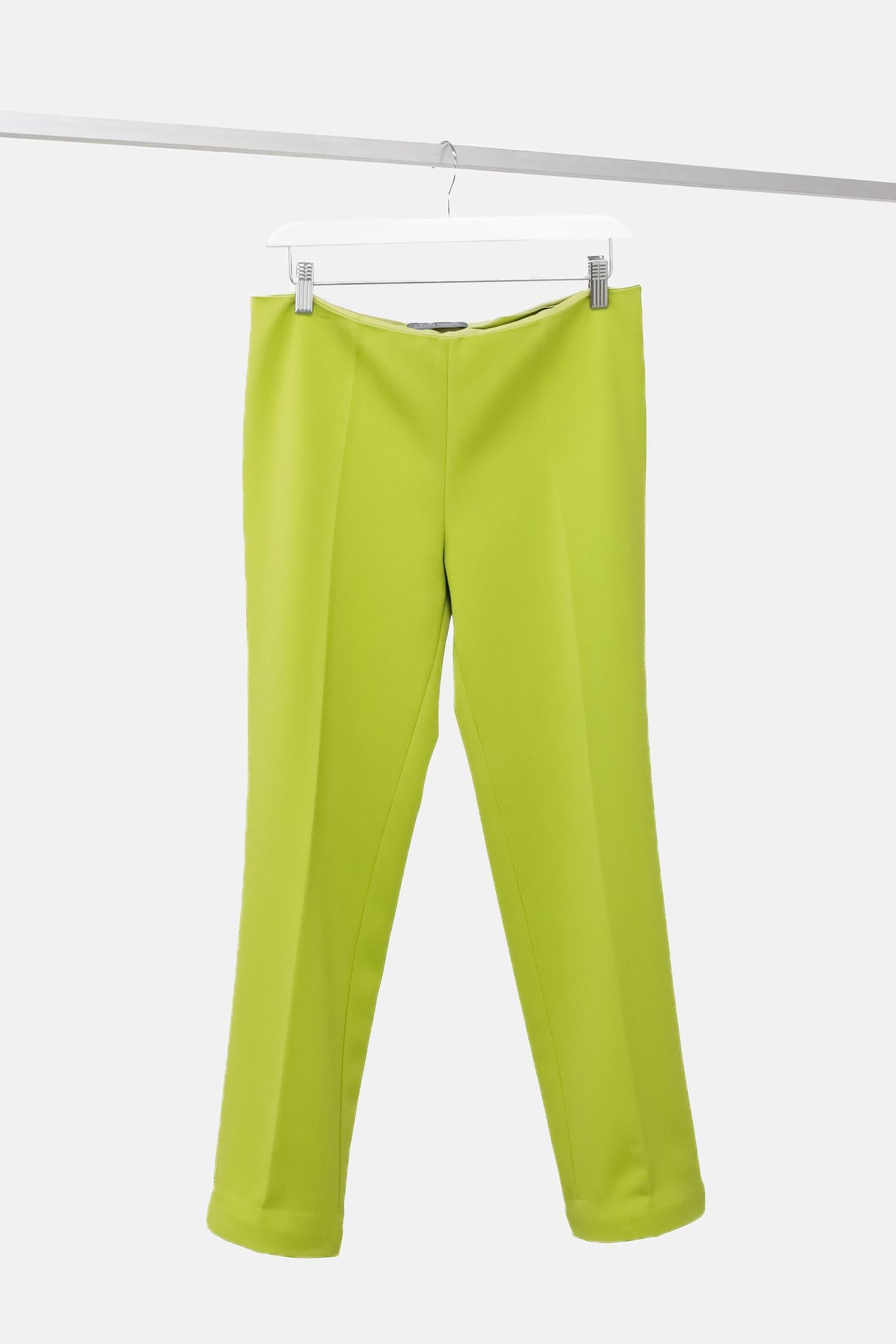 Alberta Ferretti Lime Trousers