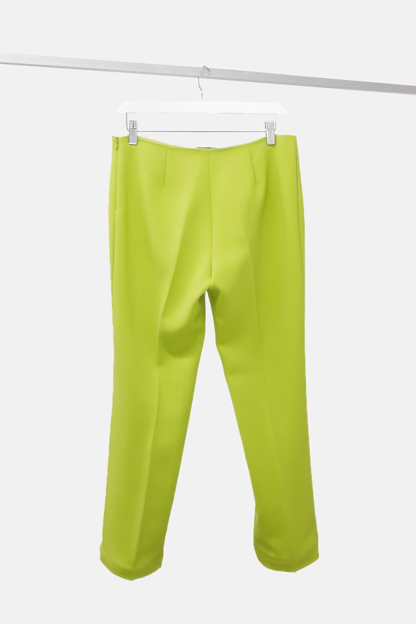 Alberta Ferretti Lime Trousers