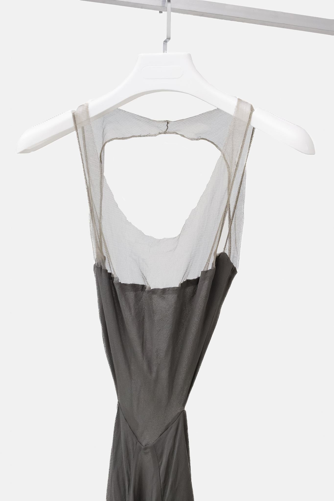 Rick Owens S/S 09 "STRUTTER" Cowl Back Chiffon Romper