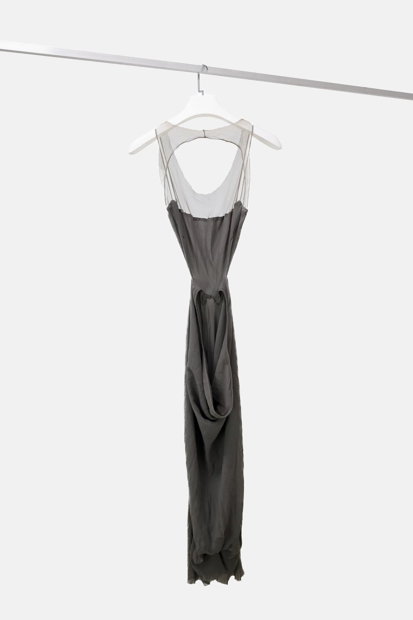 Rick Owens S/S 09 "STRUTTER" Cowl Back Chiffon Romper