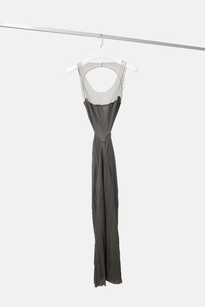 Rick Owens S/S 09 "STRUTTER" Cowl Back Chiffon Romper