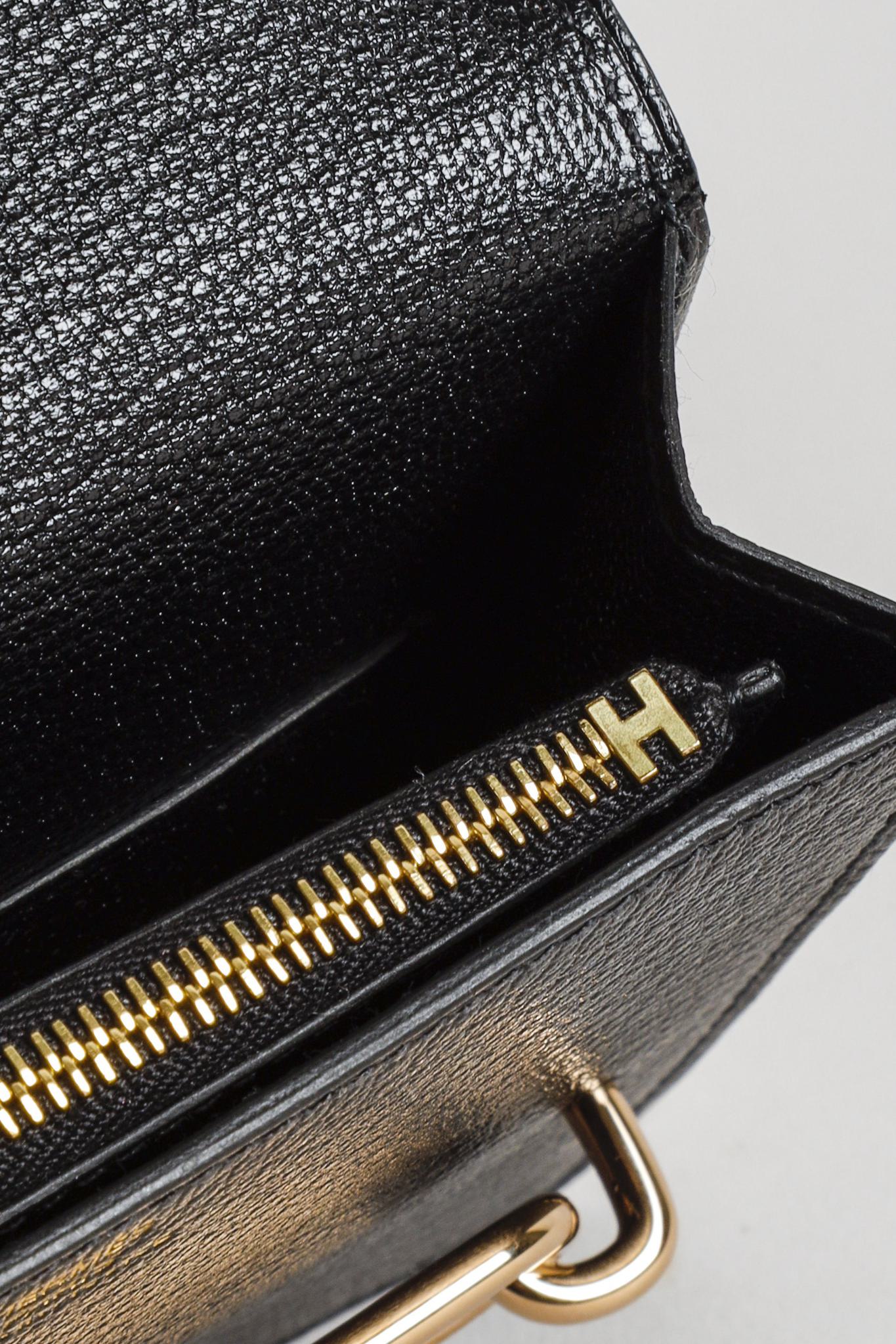 Hermès Roulis Slim Black Leather Wallet