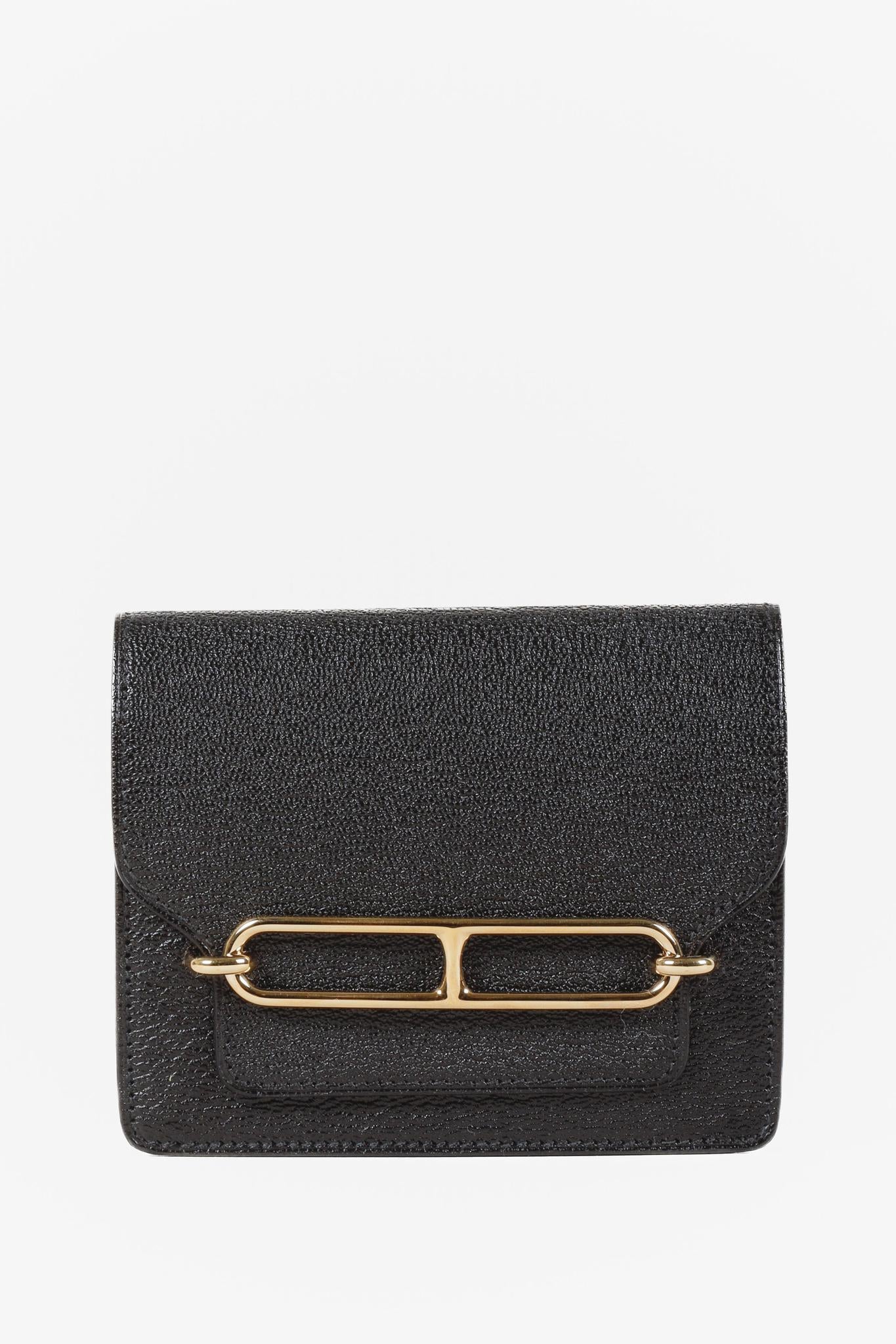 Hermès Roulis Slim Black Leather Wallet