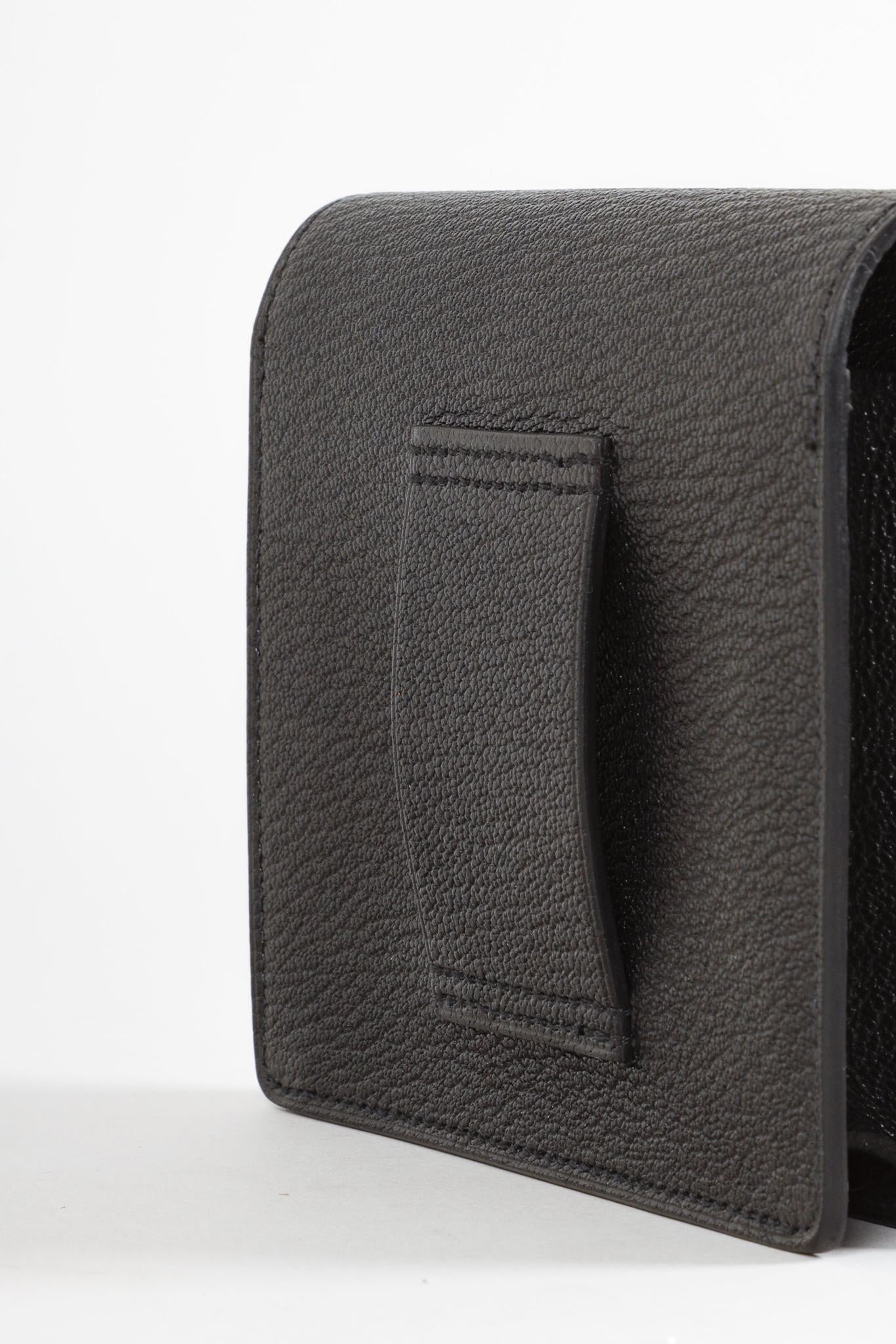 Hermès Roulis Slim Black Leather Wallet