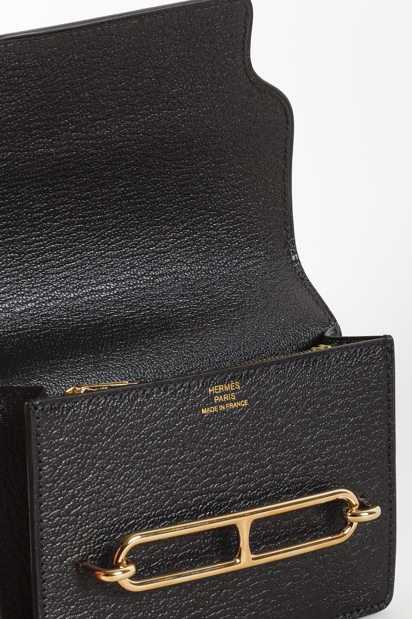 Hermès Roulis Slim Black Leather Wallet
