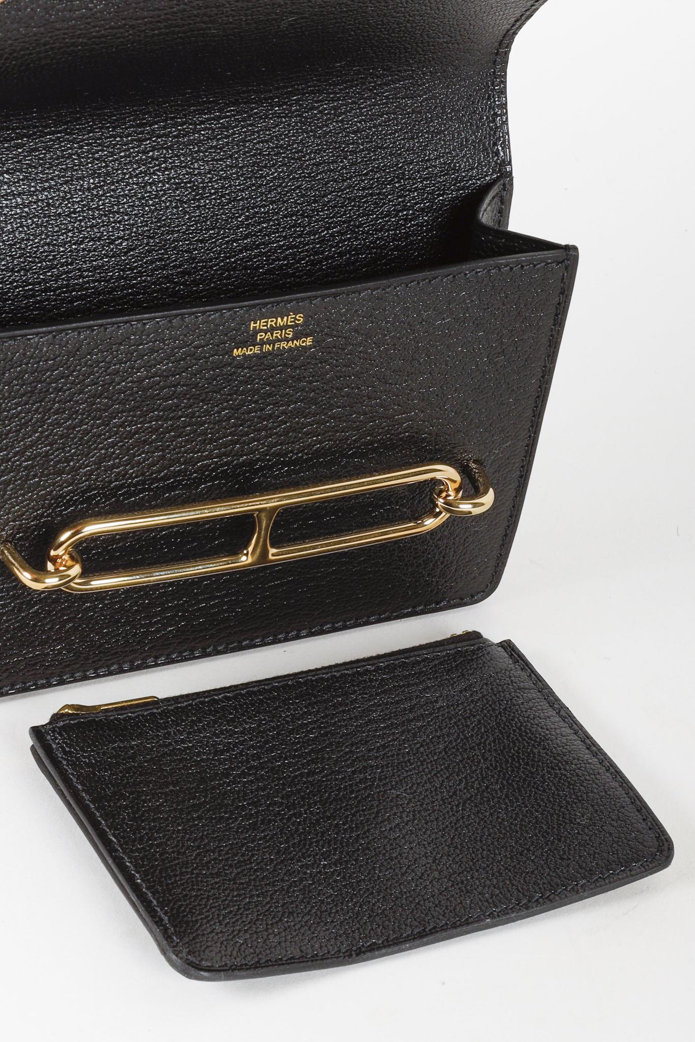 Hermès Roulis Slim Black Leather Wallet