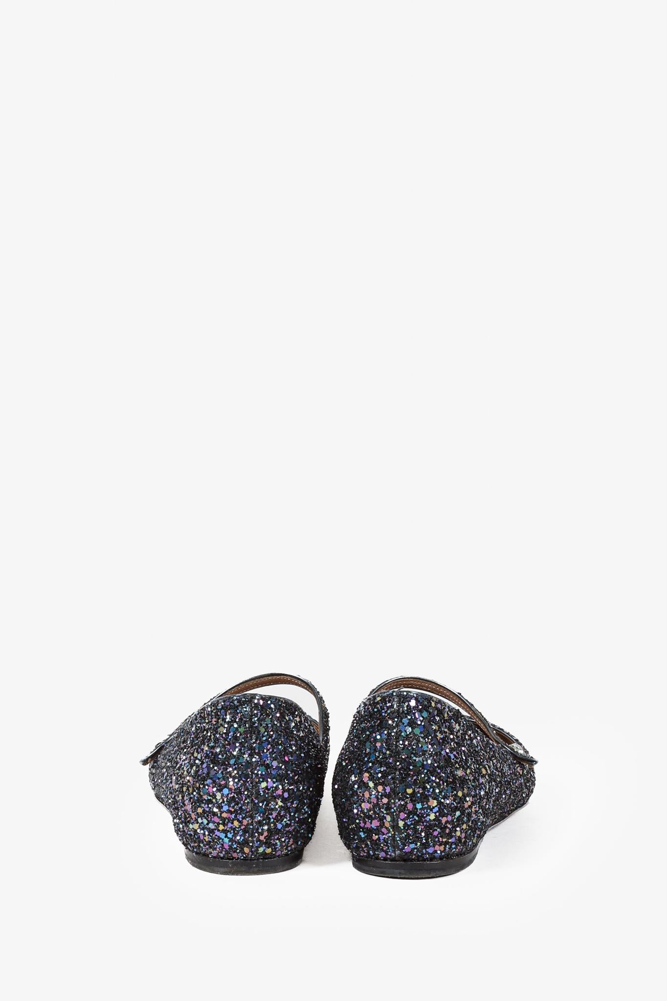 Tabitha Simmons Hermione Glitter-Finished Flats