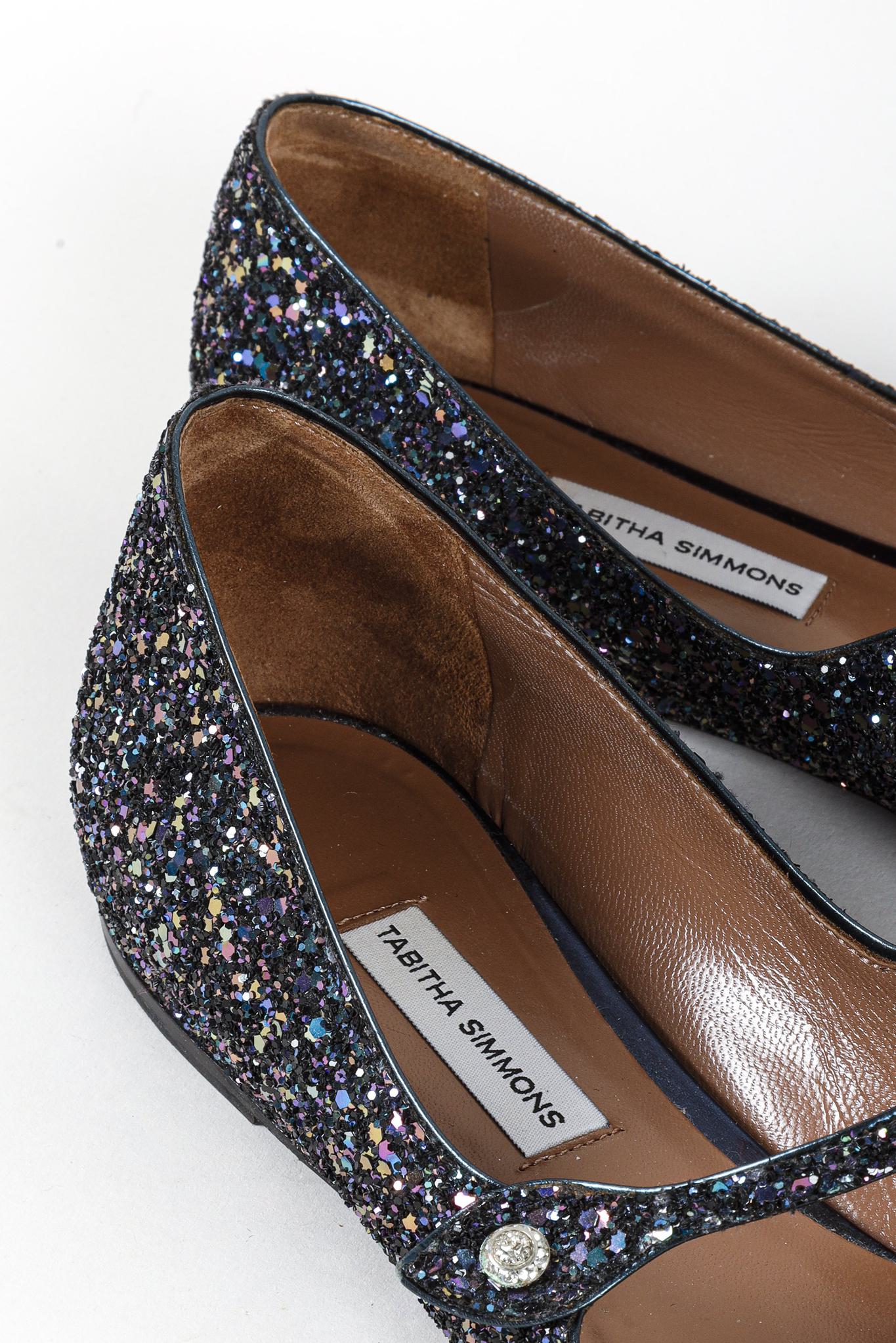 Tabitha Simmons Hermione Glitter-Finished Flats