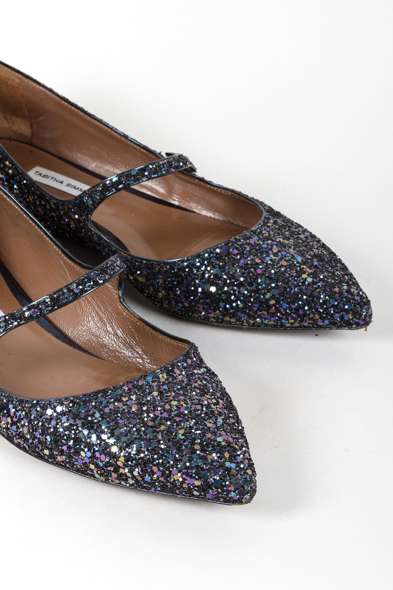 Tabitha Simmons Hermione Glitter-Finished Flats