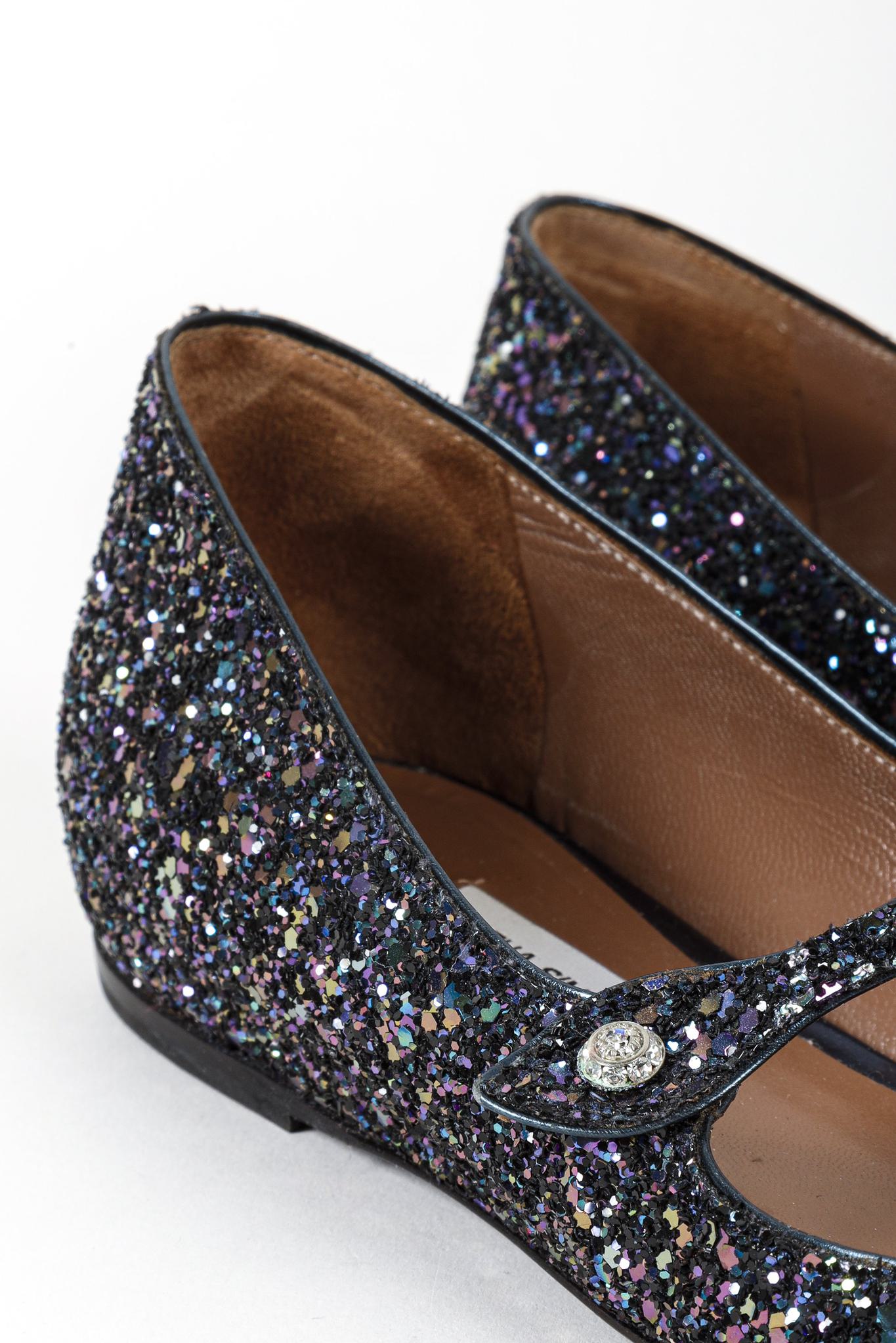 Tabitha Simmons Hermione Glitter-Finished Flats