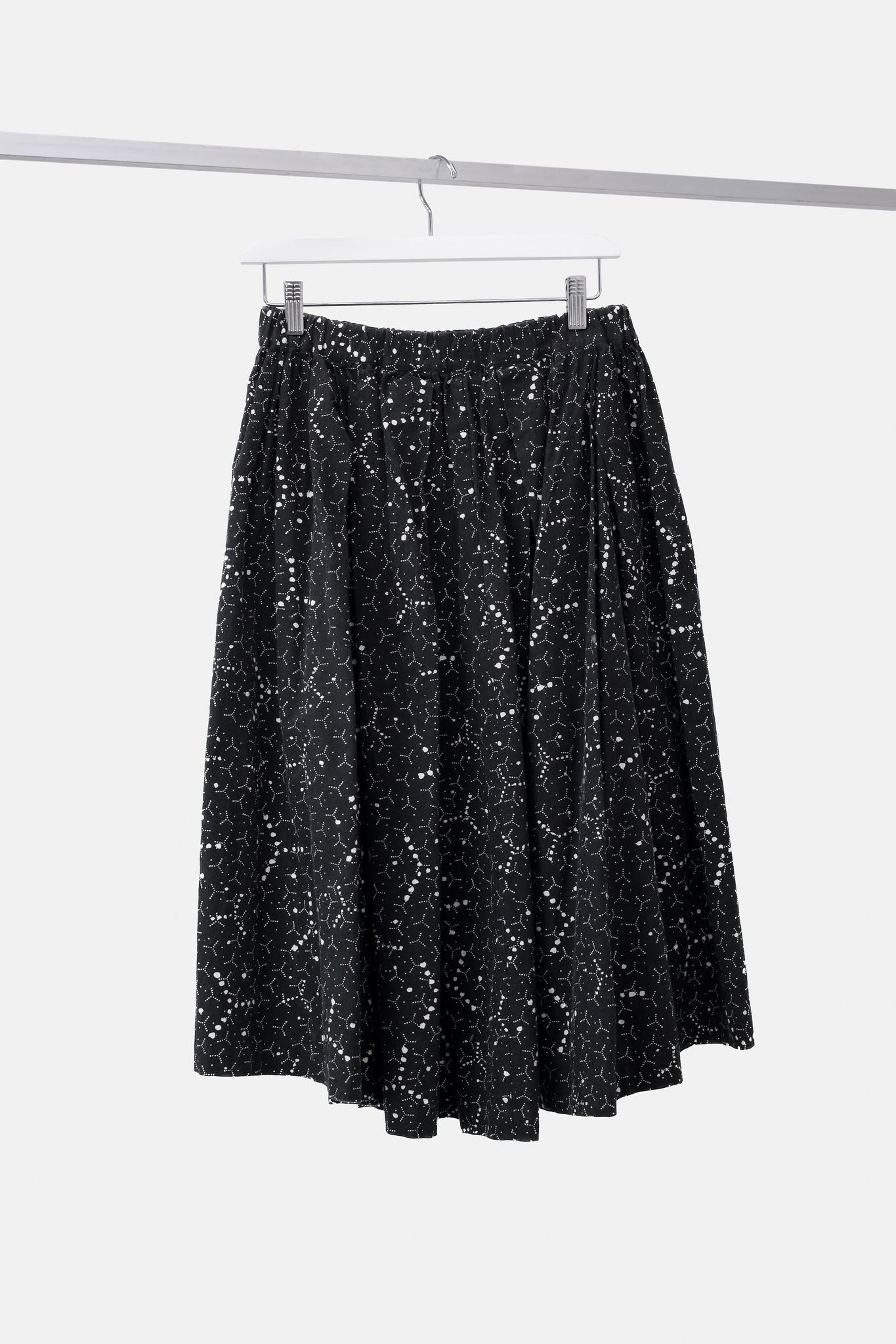 Comme Des Garçons Comme Des Garçons Printed Cotton Gathered Skirt