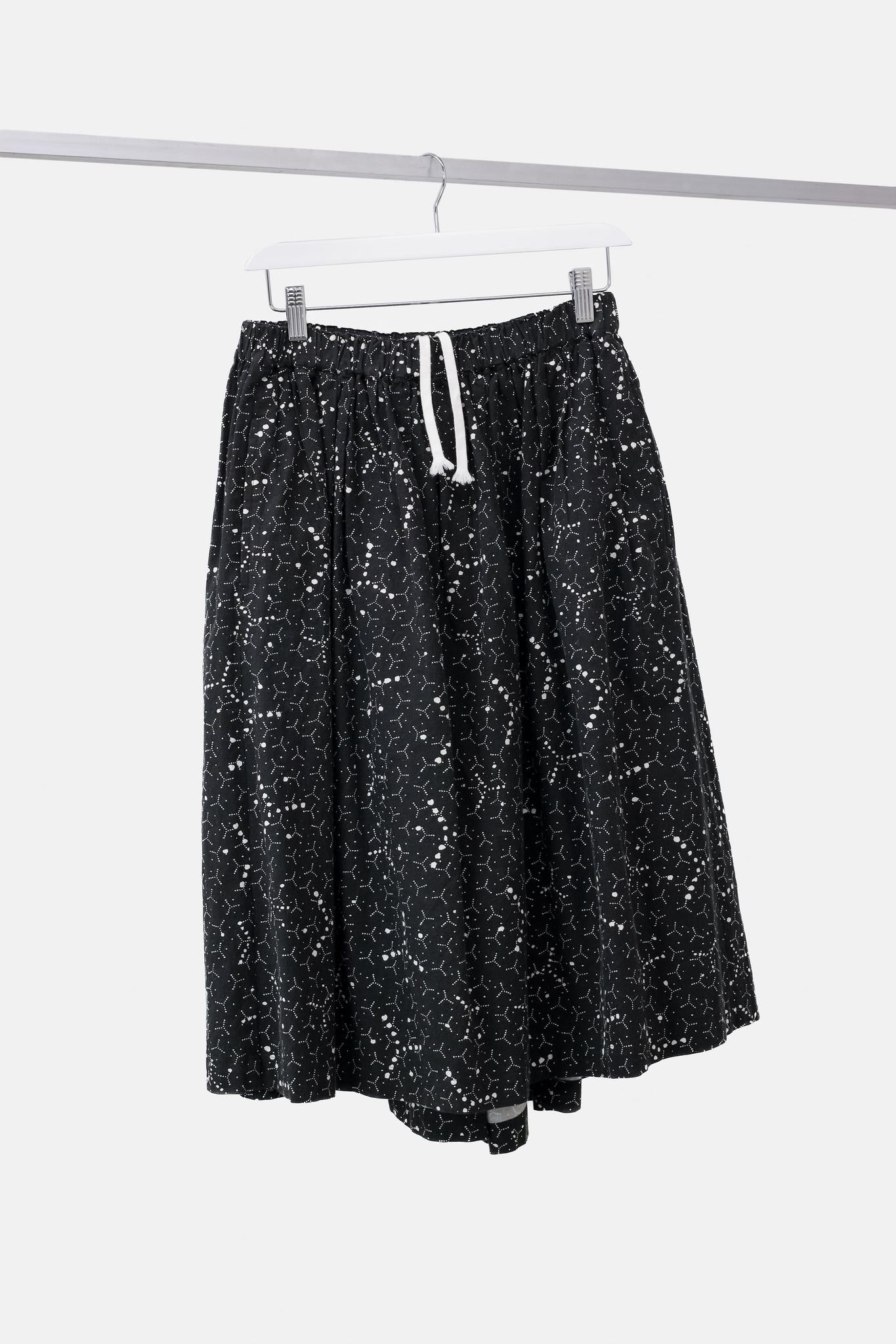 Comme Des Garçons Comme Des Garçons Printed Cotton Gathered Skirt