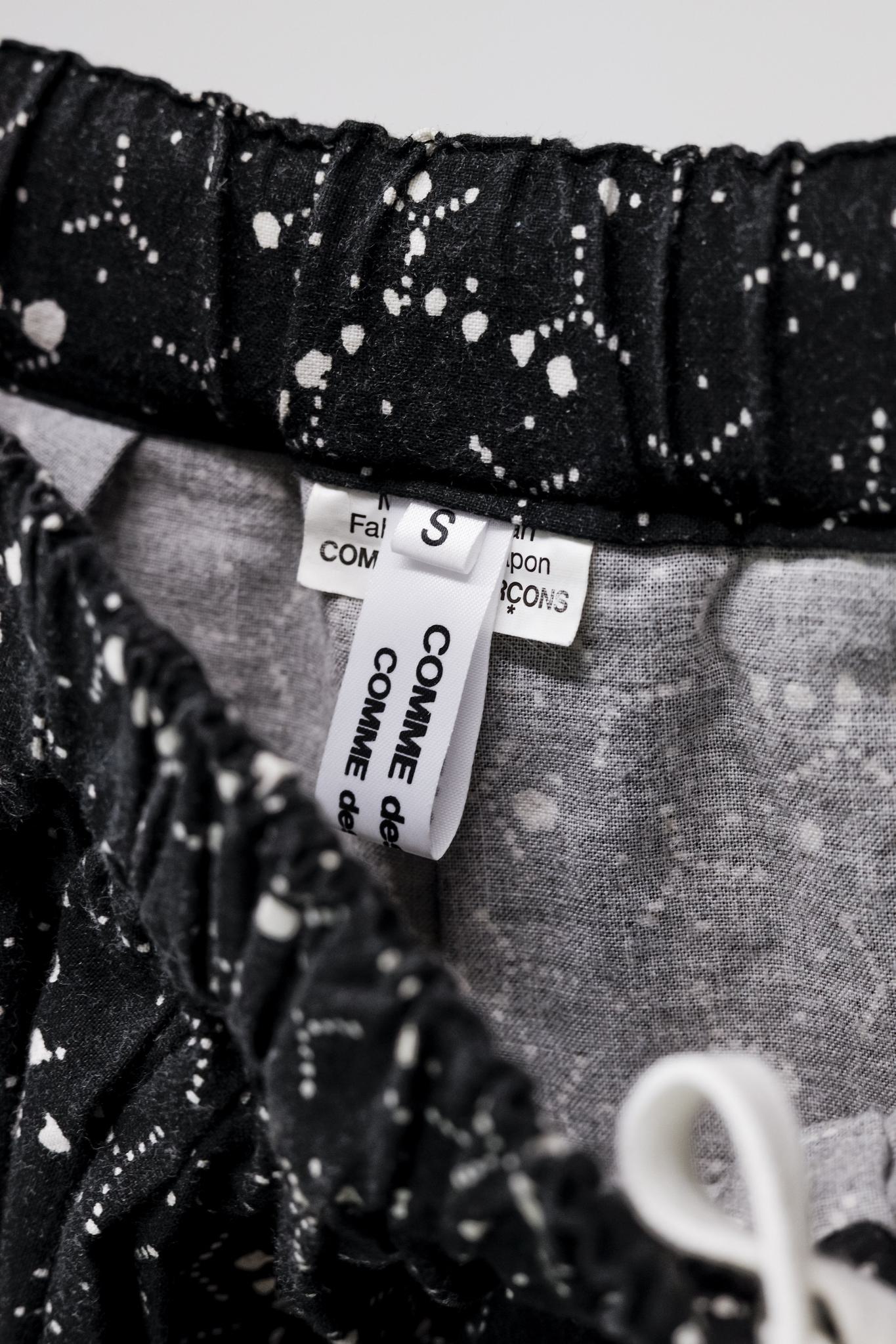 Comme Des Garçons Comme Des Garçons Printed Cotton Gathered Skirt