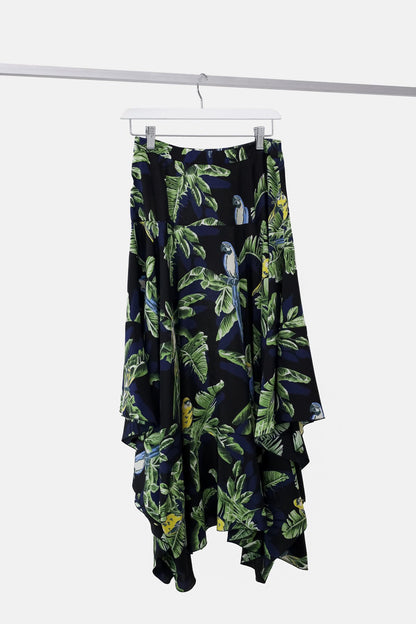 Stella McCartney Birds of Paradise Palm & Parrot Skirt