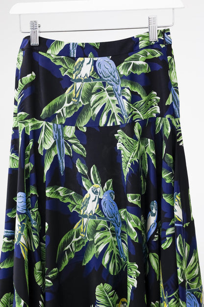 Stella McCartney Birds of Paradise Palm & Parrot Skirt