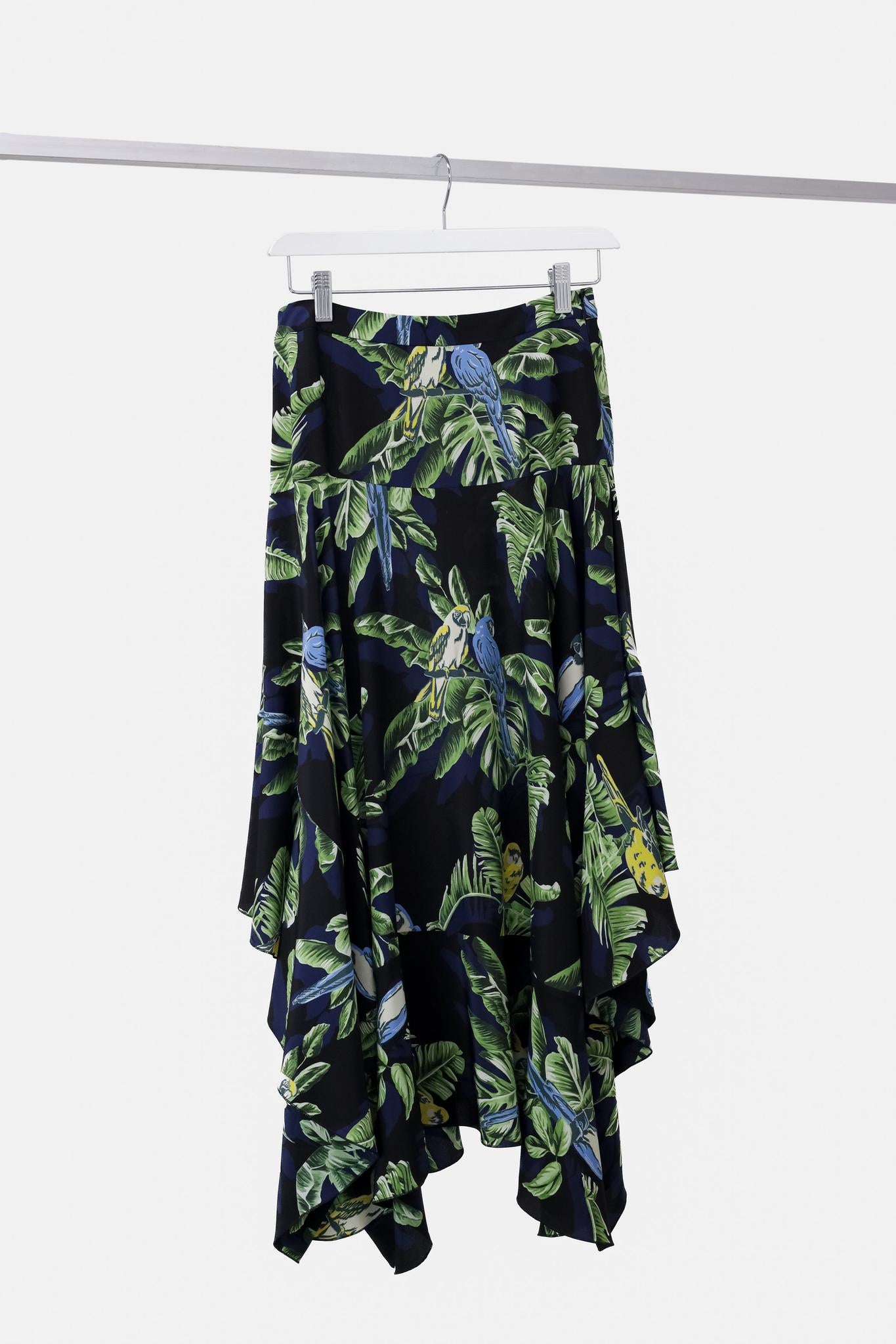 Stella McCartney Birds of Paradise Palm & Parrot Skirt