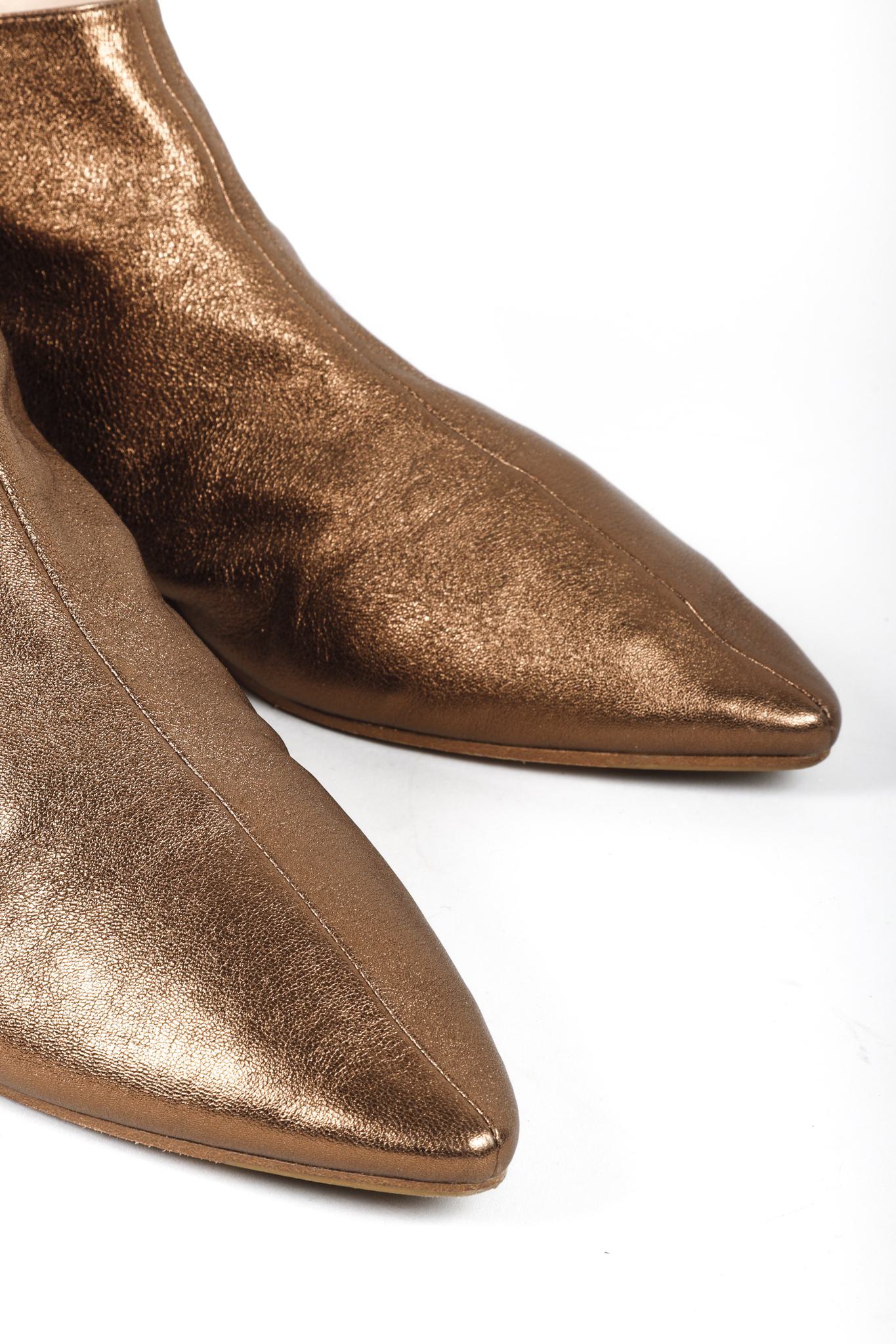 Acne Studios Metallic Bronze Babouche Slippers