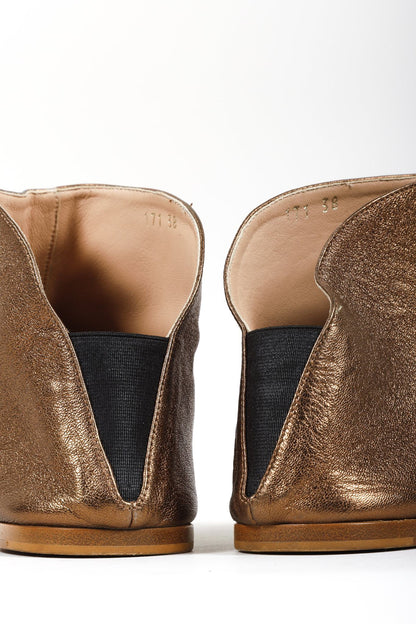 Acne Studios Metallic Bronze Babouche Slippers