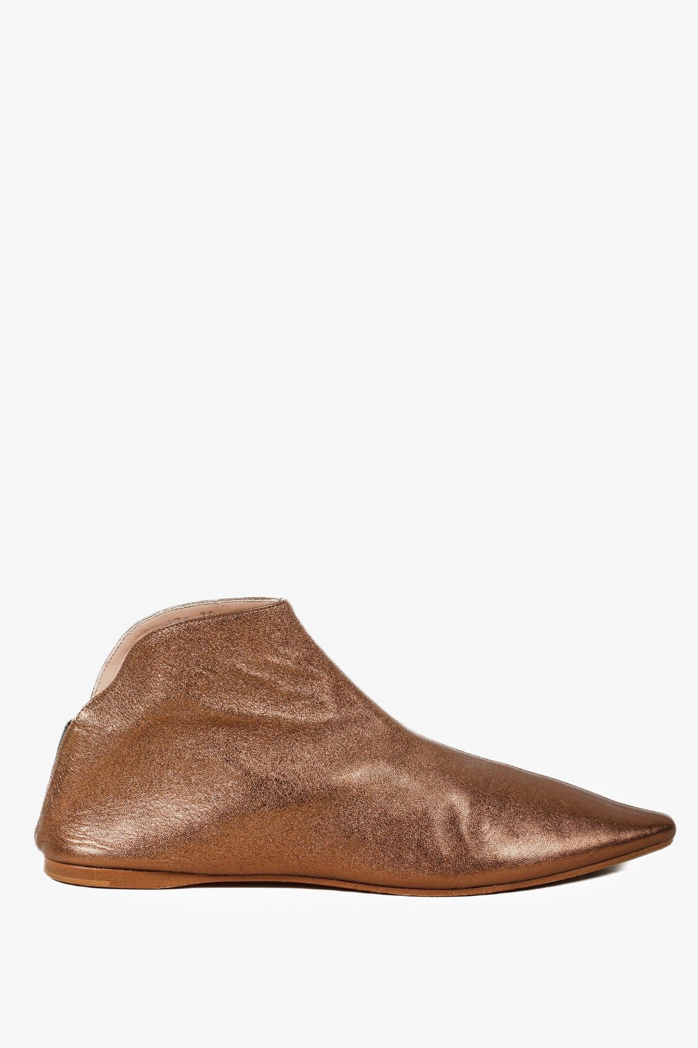 Acne Studios Metallic Bronze Babouche Slippers