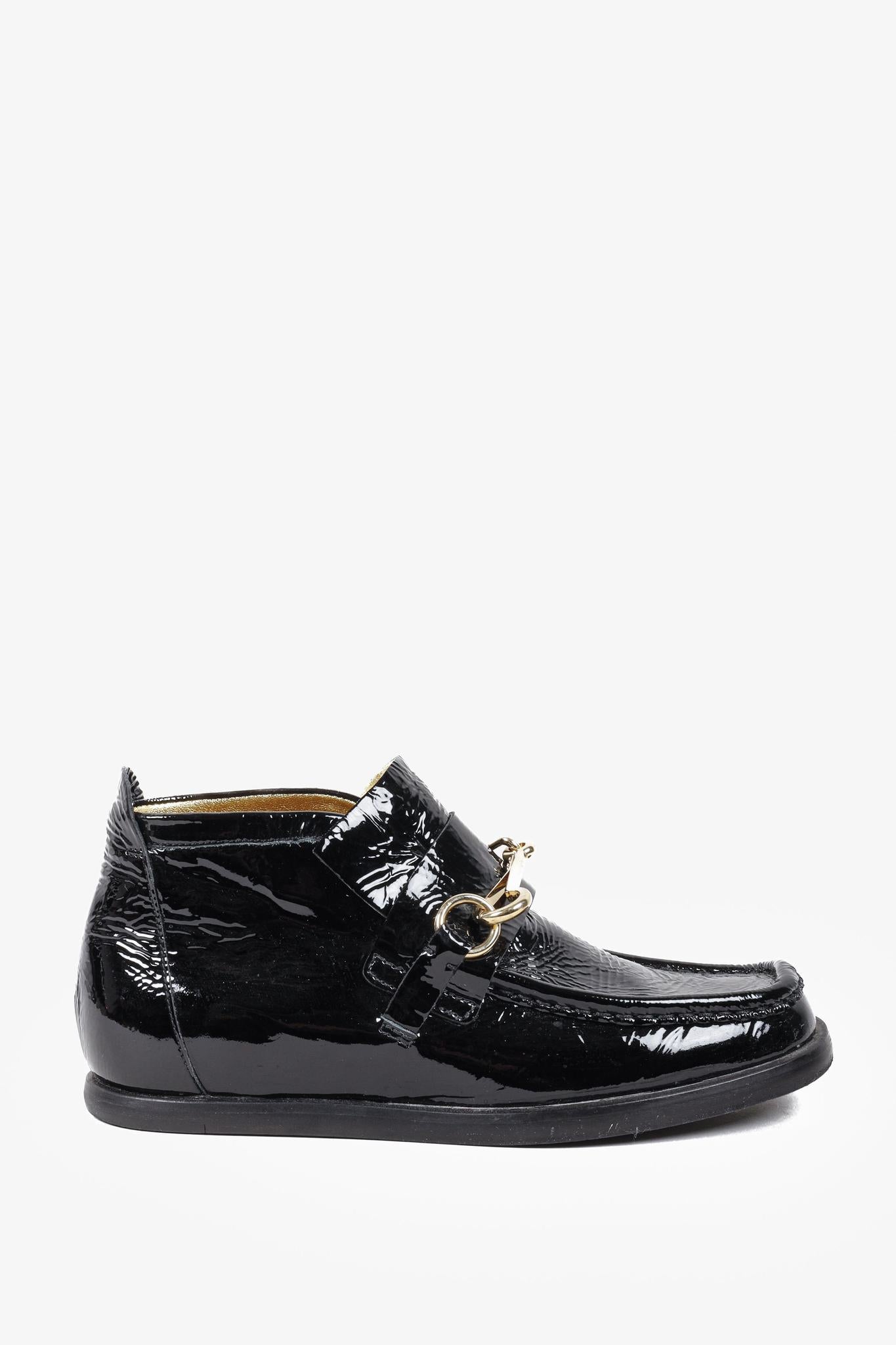 Acne Studios Kerin Patent Leather Loafer Boot