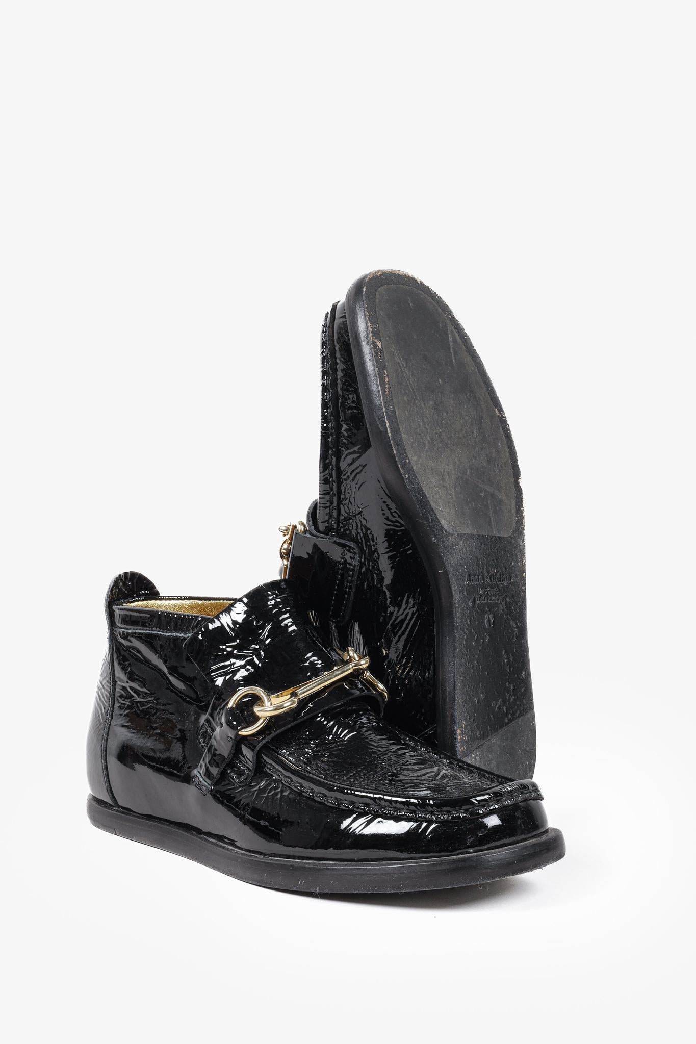 Acne Studios Kerin Patent Leather Loafer Boot