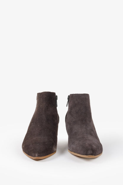 Woman by Common Projects Brown Suede Ankle Boots