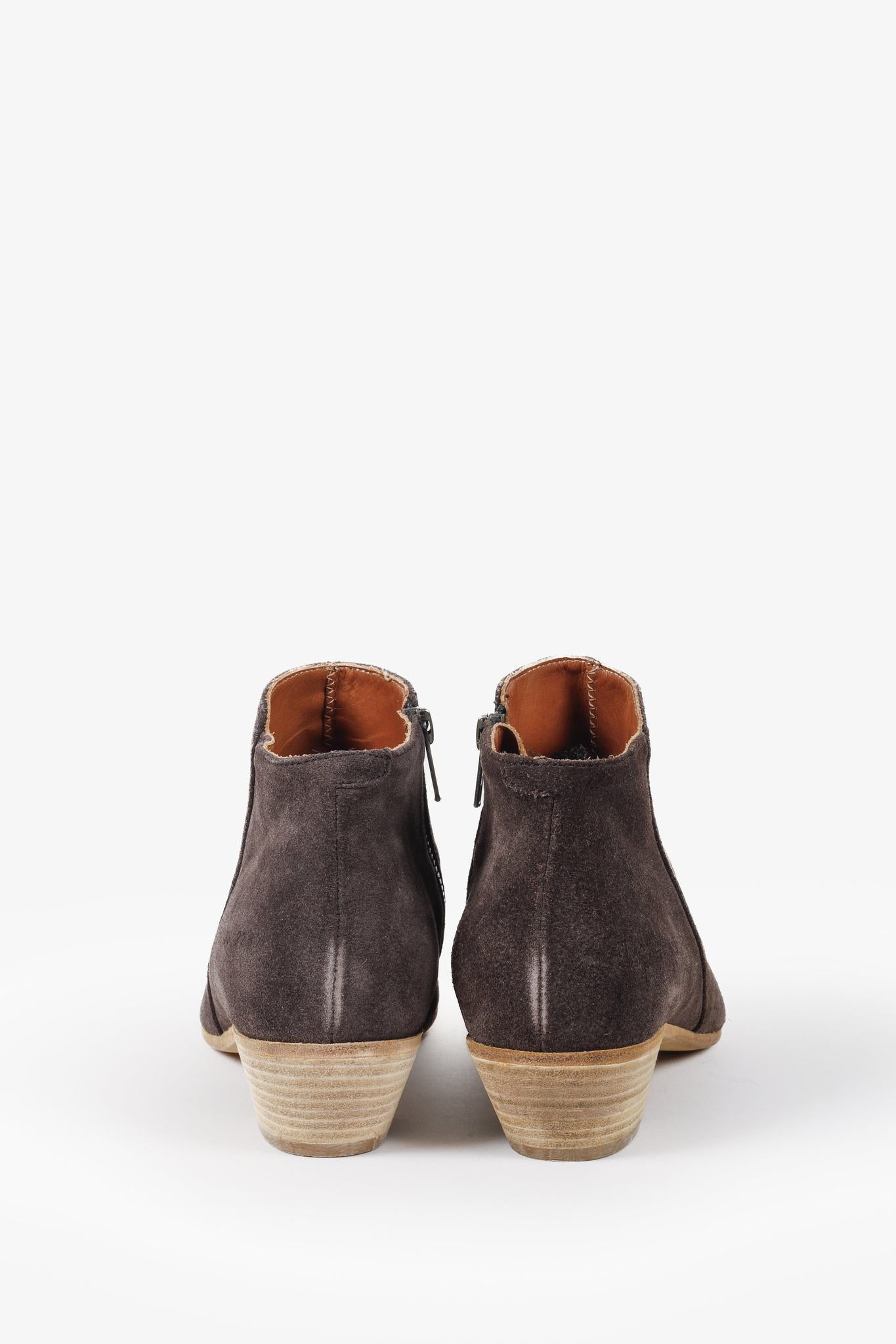 Woman by Common Projects Brown Suede Ankle Boots