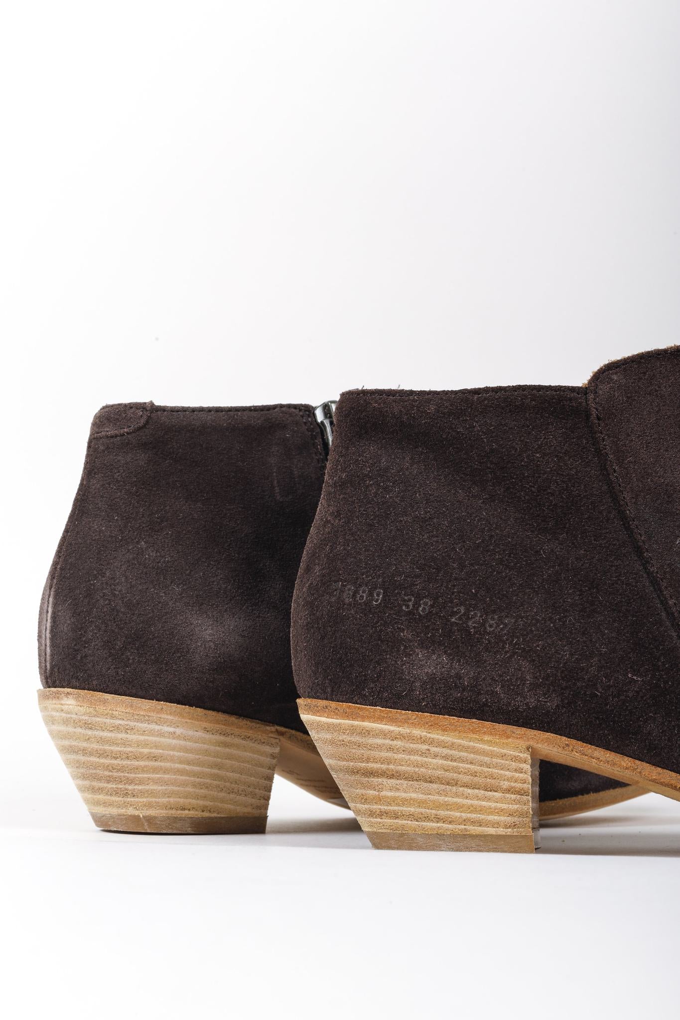 Woman by Common Projects Brown Suede Ankle Boots