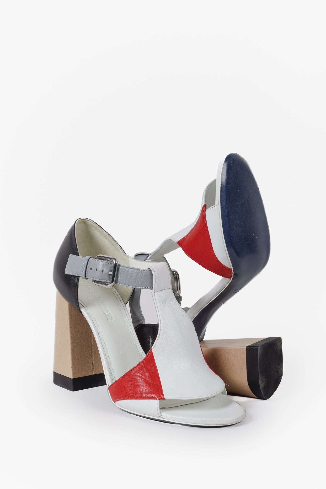 Jil Sander Colour Block Block Heels