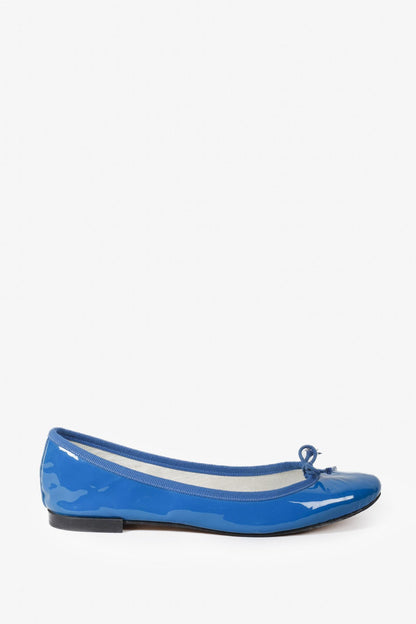 Repetto Blue Patent Cendrillon Flats