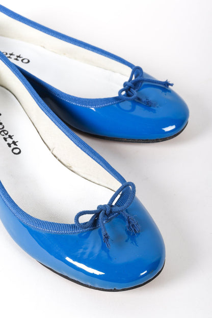 Repetto Blue Patent Cendrillon Flats