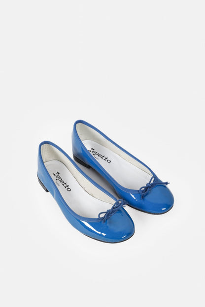 Repetto Blue Patent Cendrillon Flats