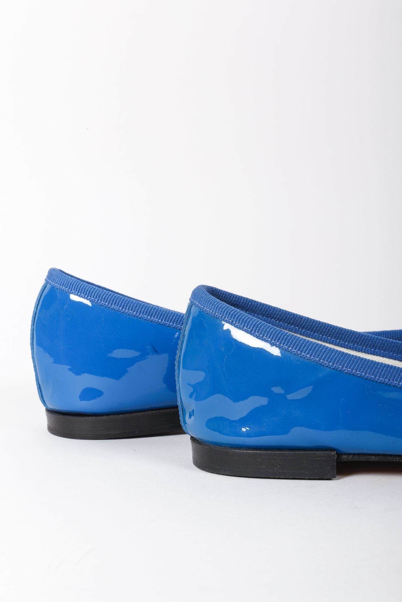 Repetto Blue Patent Cendrillon Flats