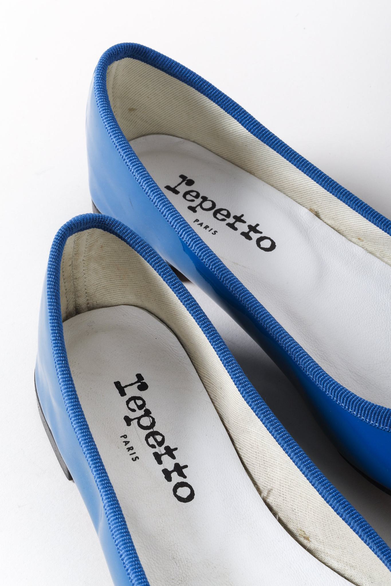 Repetto Blue Patent Cendrillon Flats