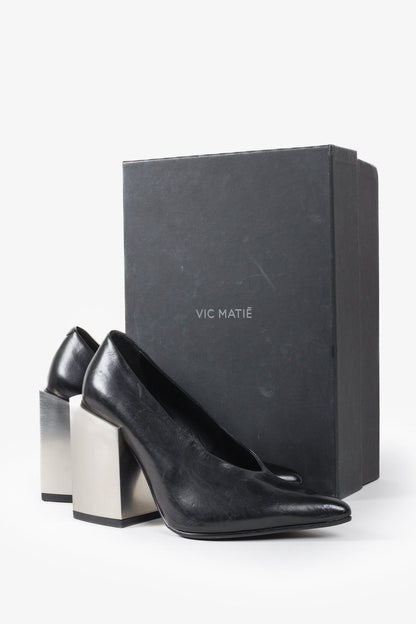 Vic Matie Mirror Block Heels (size 36)