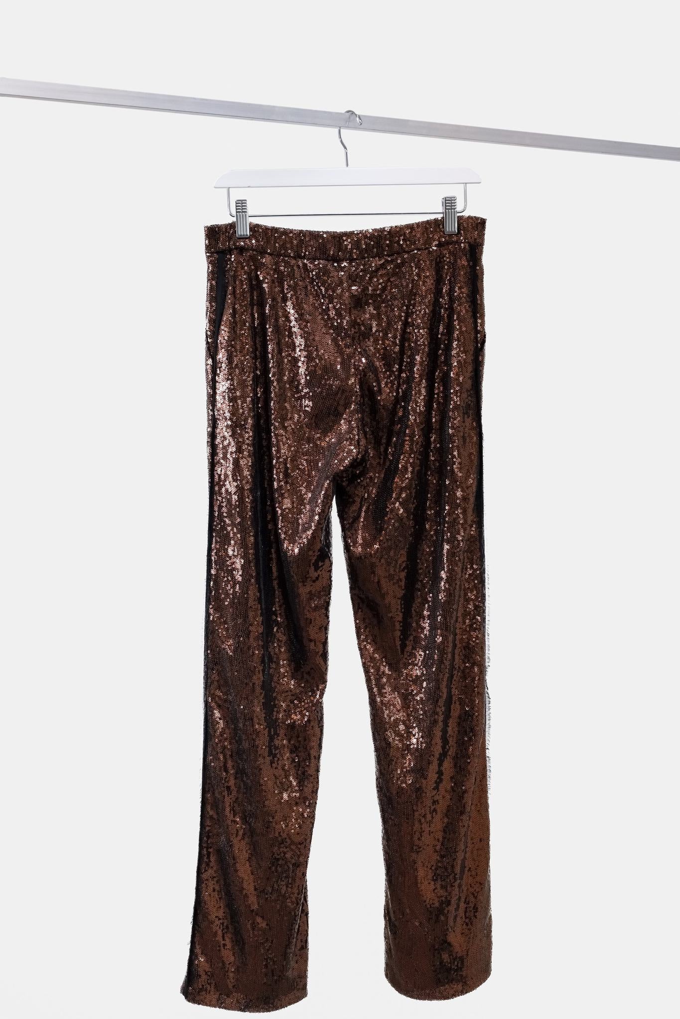 Erdem Sequin Burnt Orange Pant