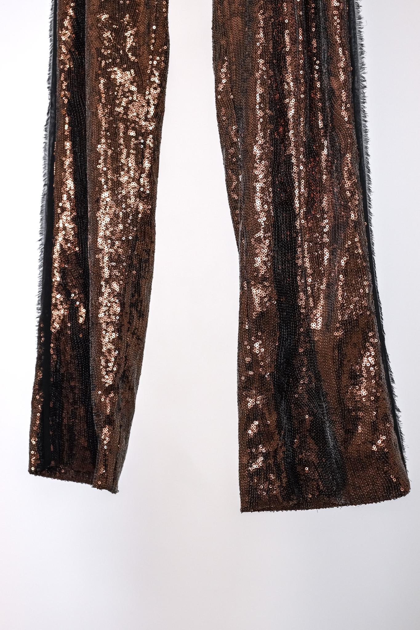 Erdem Sequin Burnt Orange Pant