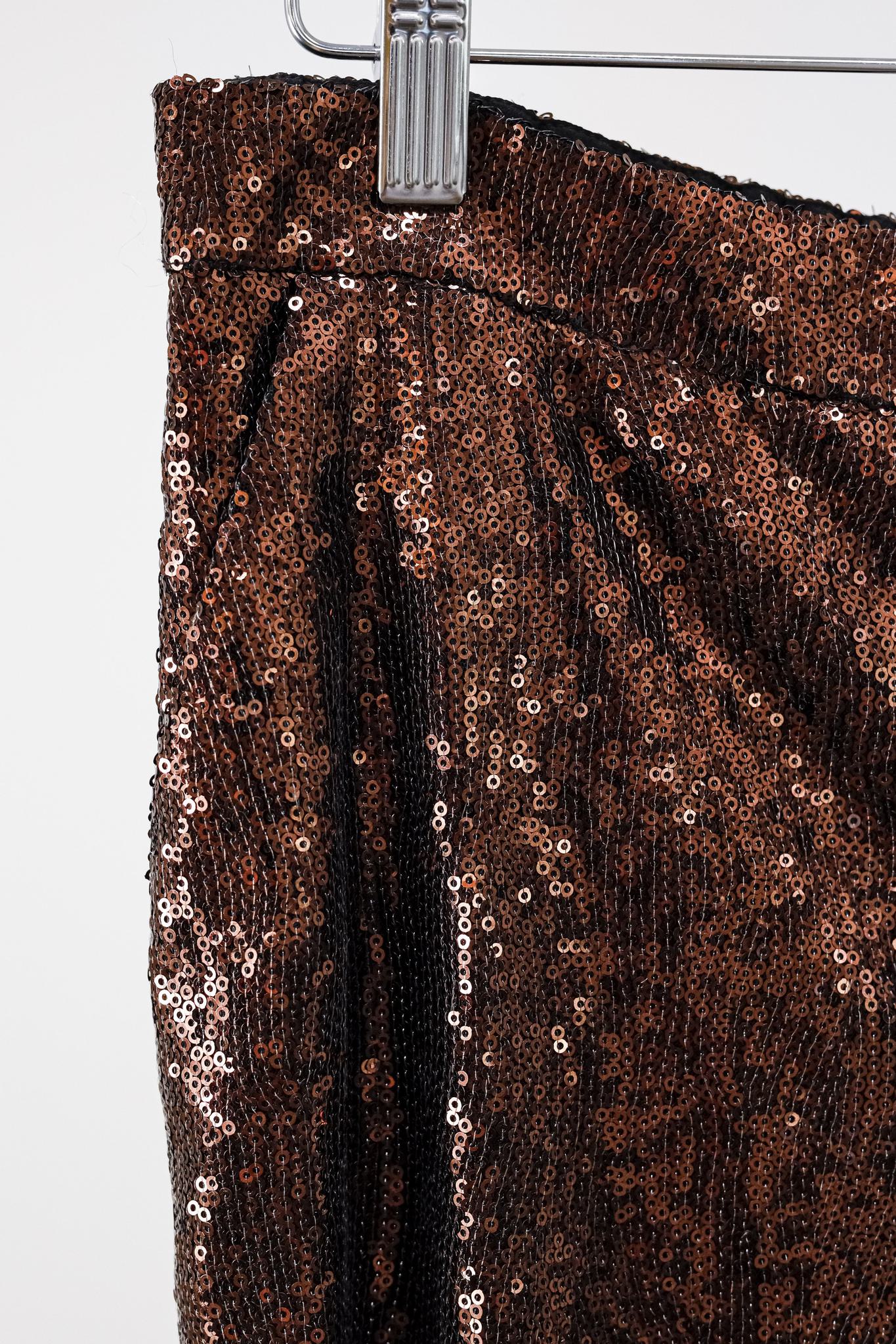 Erdem Sequin Burnt Orange Pant