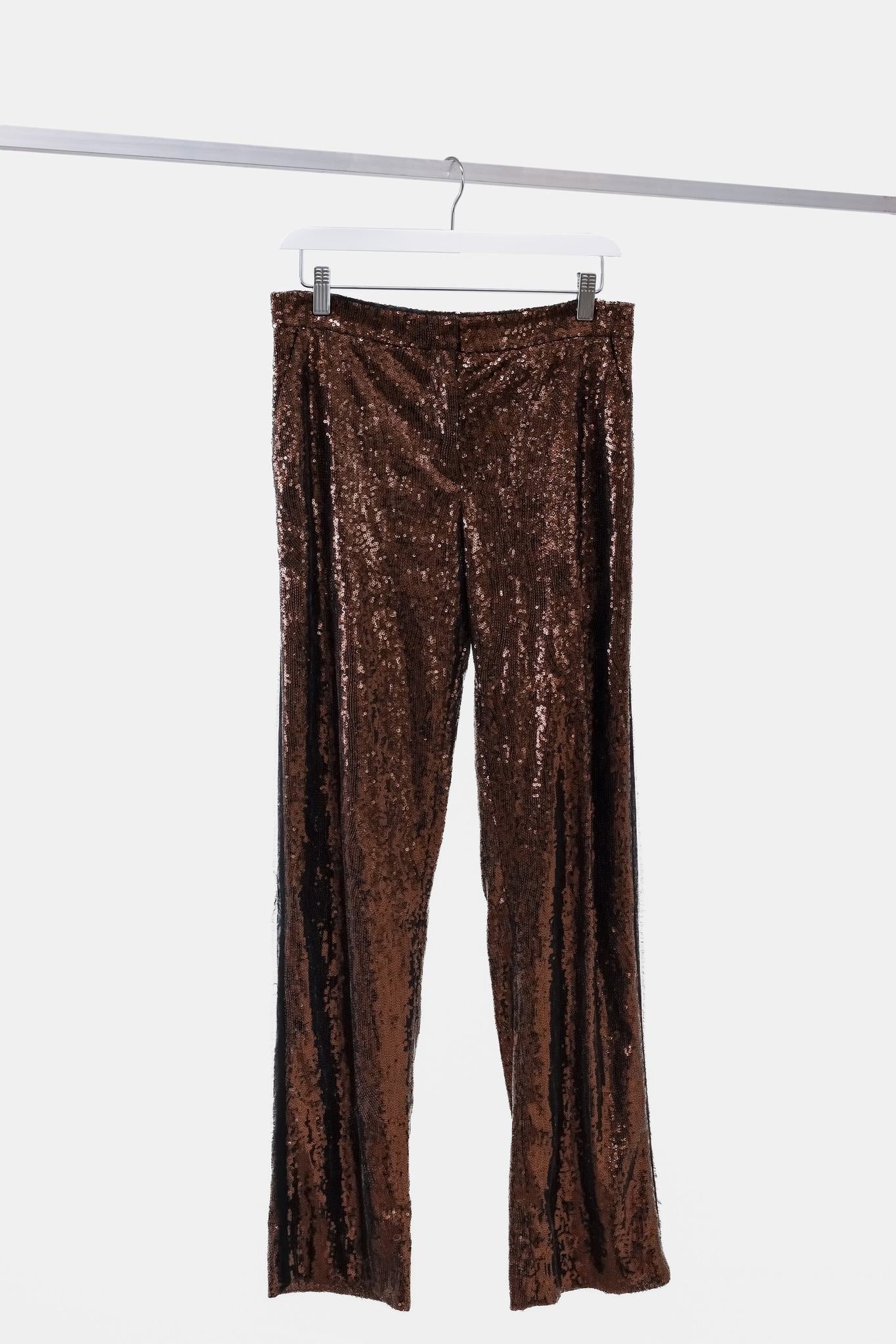 Erdem Sequin Burnt Orange Pant